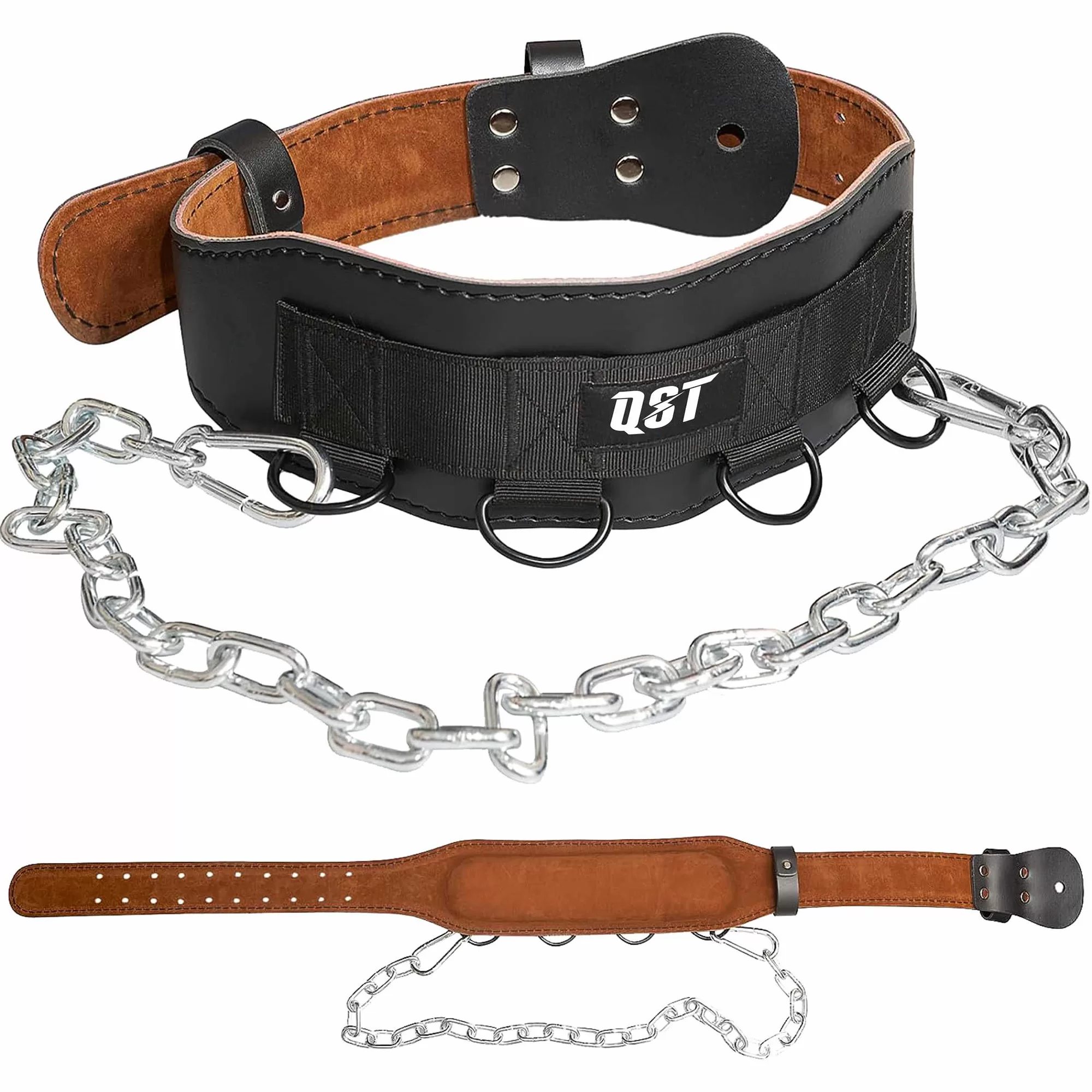 D4 Weight training dip belt Leather dip belt