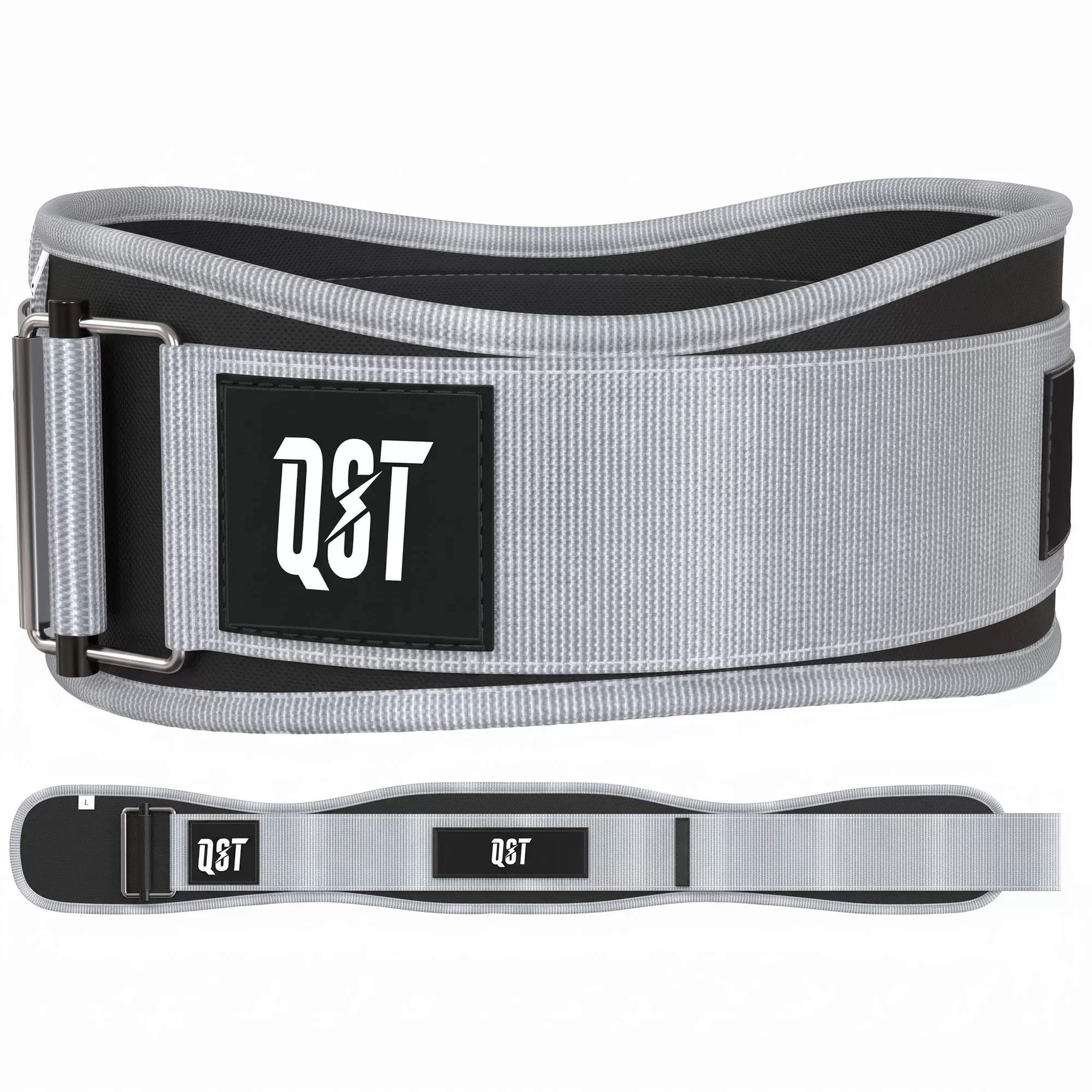 Nylon Lifting Belt Grey and Black Weight Training Belt Back support Fitness Belt Quick locking lifting belt