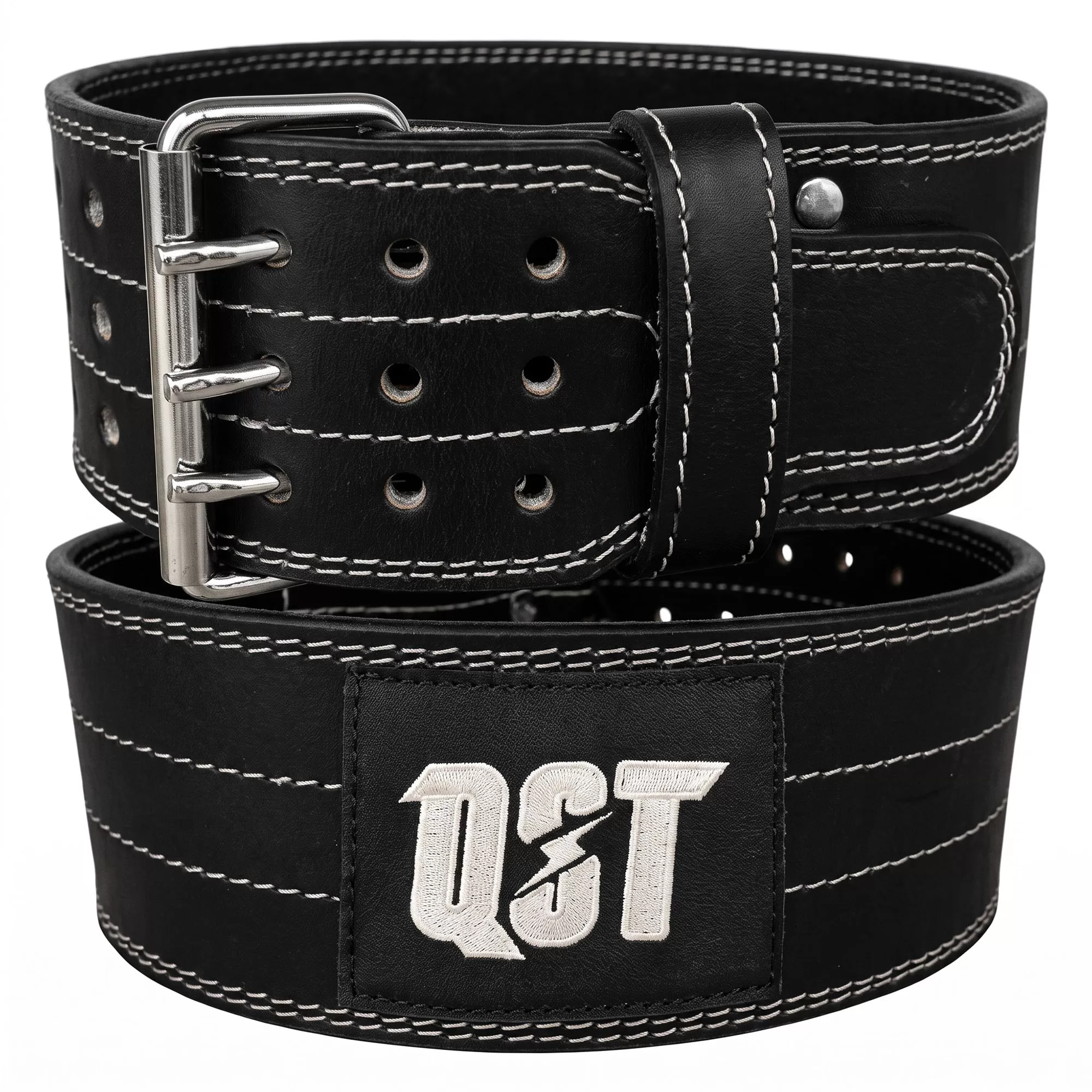Untitled-1 triple prong leather powerlifting belt for squats and deadlifts