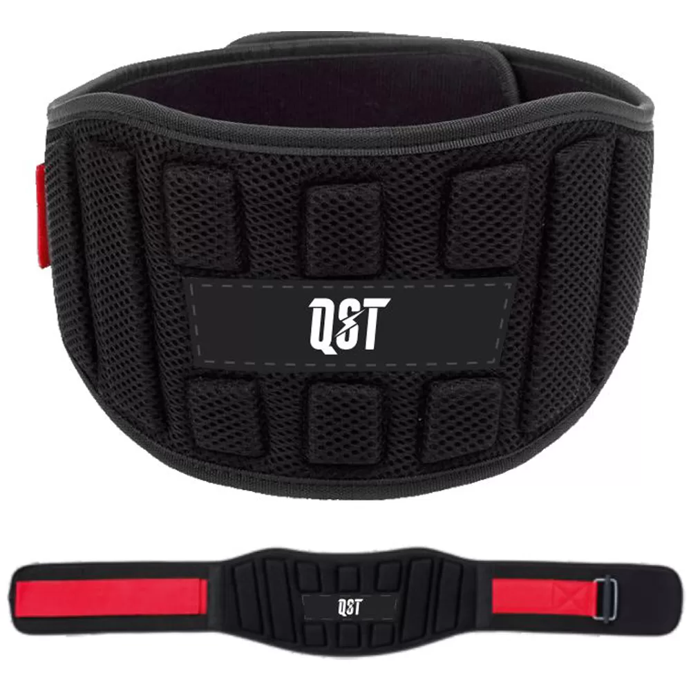 Nylon Mesh Lifting Belt Red Weight Training Belt Back support Fitness Belt Quick locking lifting belt