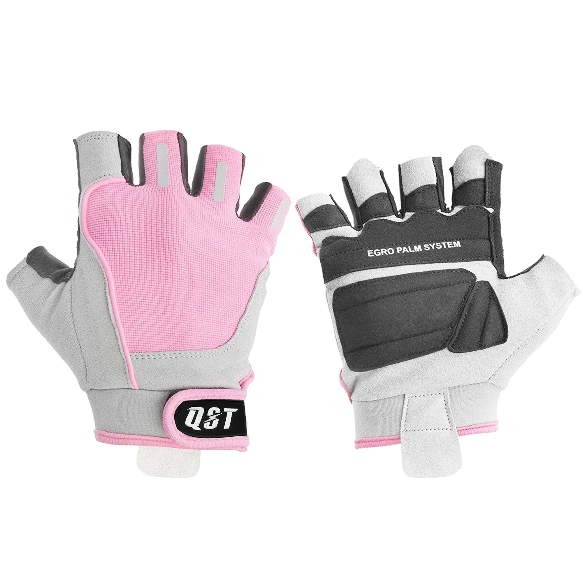 3749.webp Light Grey and Pink Women's Weightlifting Gloves - Image 1