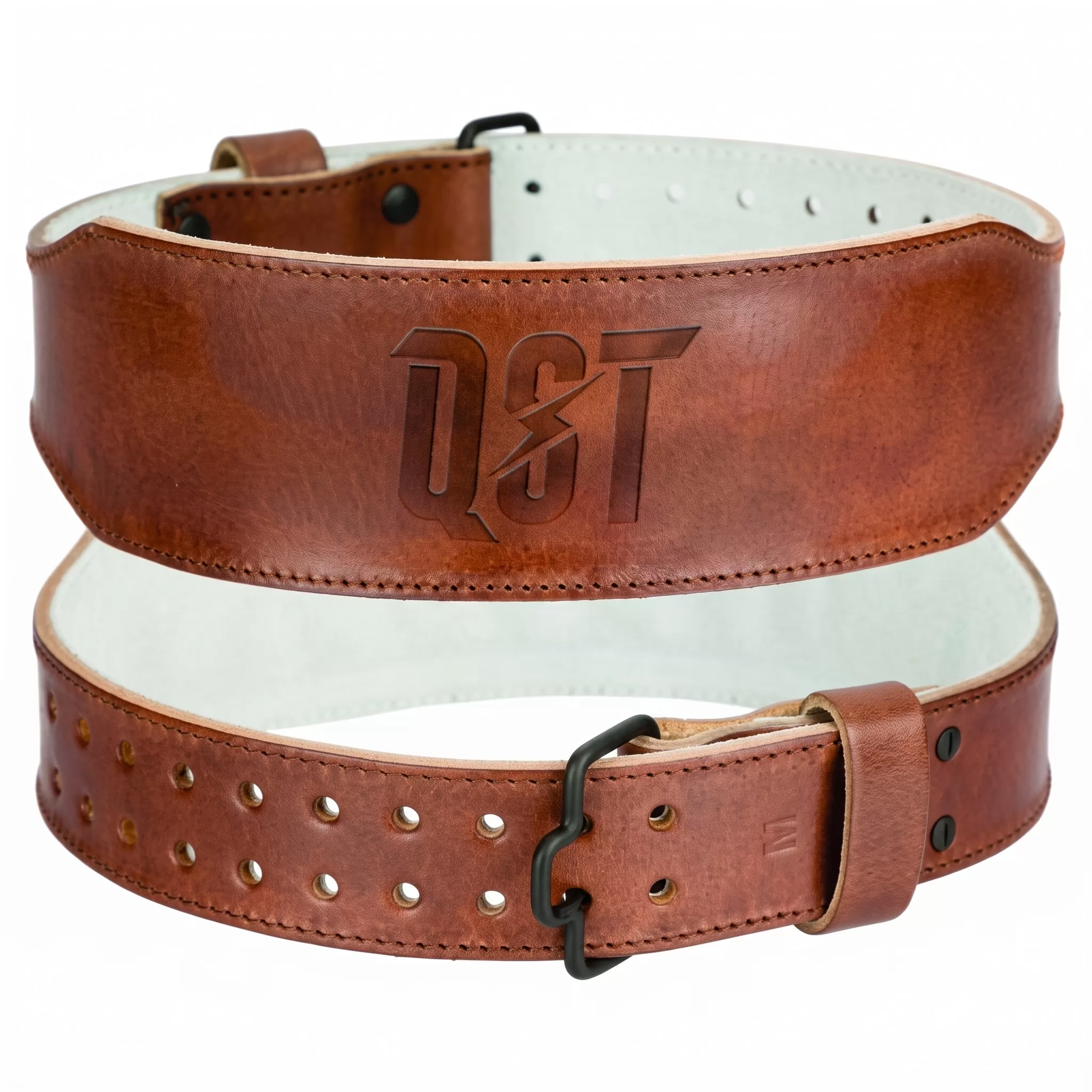 Leather-Belt-9.webp Brown Weightlifting Leather Belt - Image 1