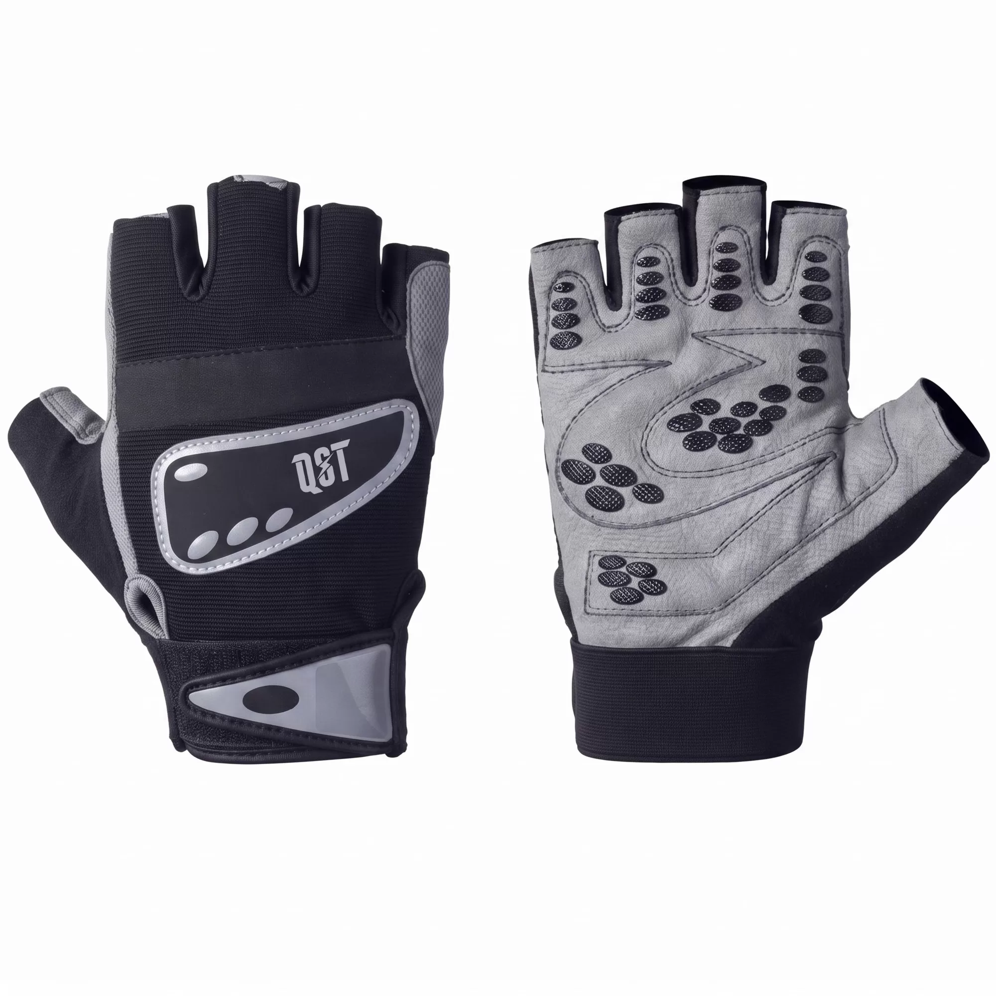 QST-3714.webp Pro Grip & Grey Men's Weightlifting Gloves - Image 1