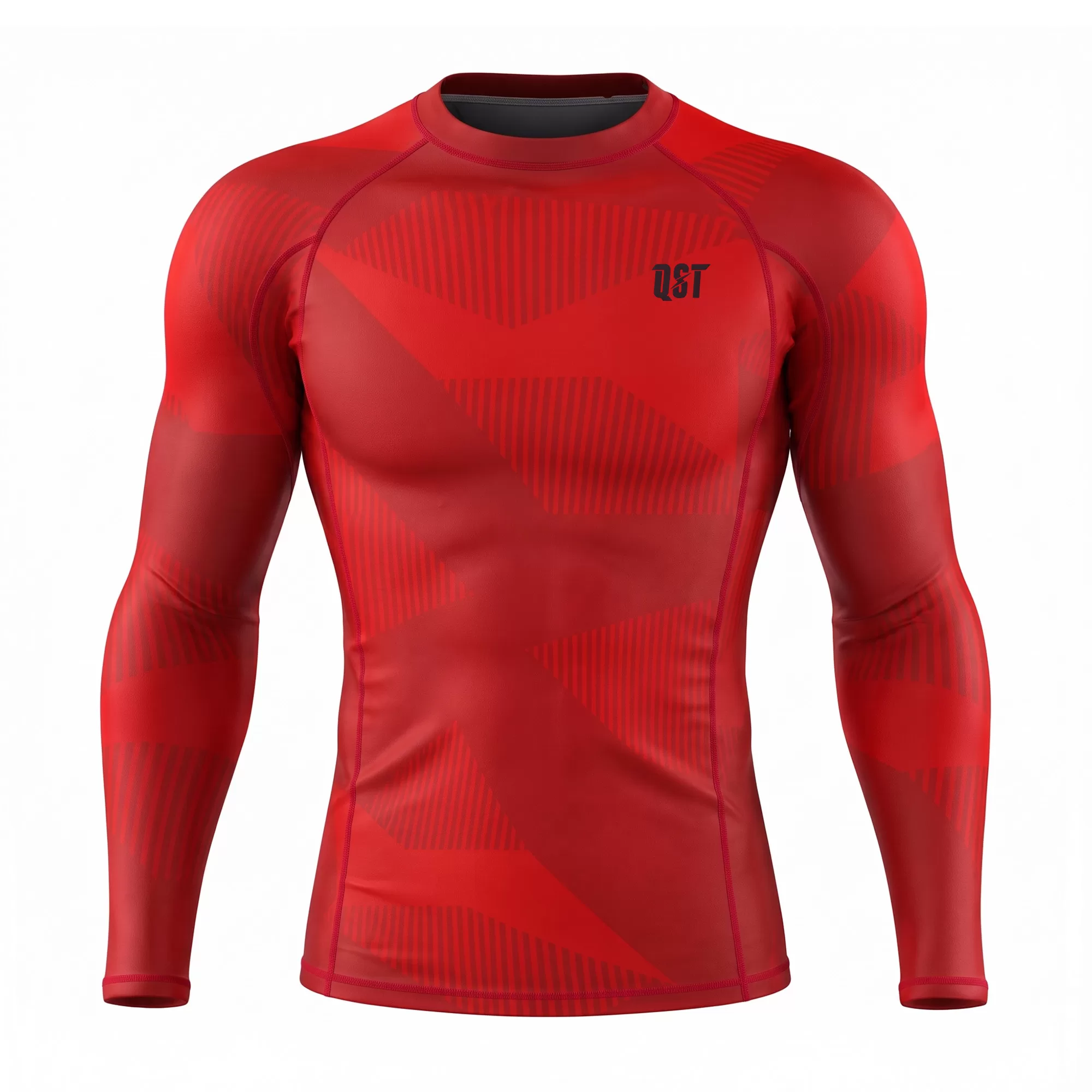 Untitled-01-4.webp QST Full Sleeve Compression Rash Guard - Red - Image 1