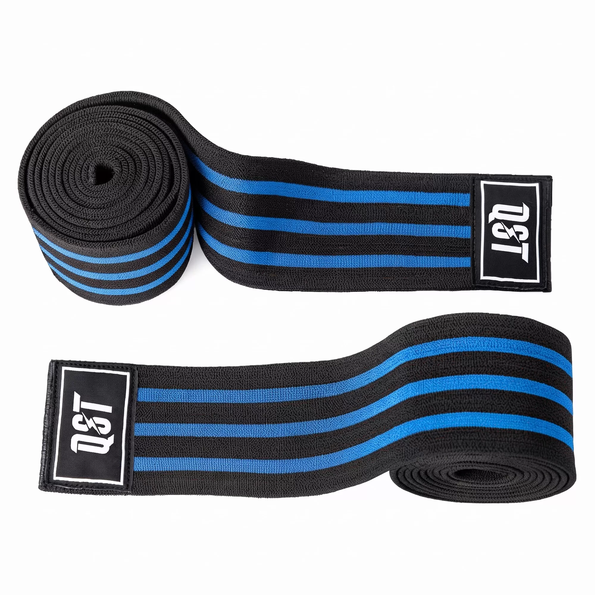 Untitled-4.webp Green and Black Striped Knee Wraps - Image 1