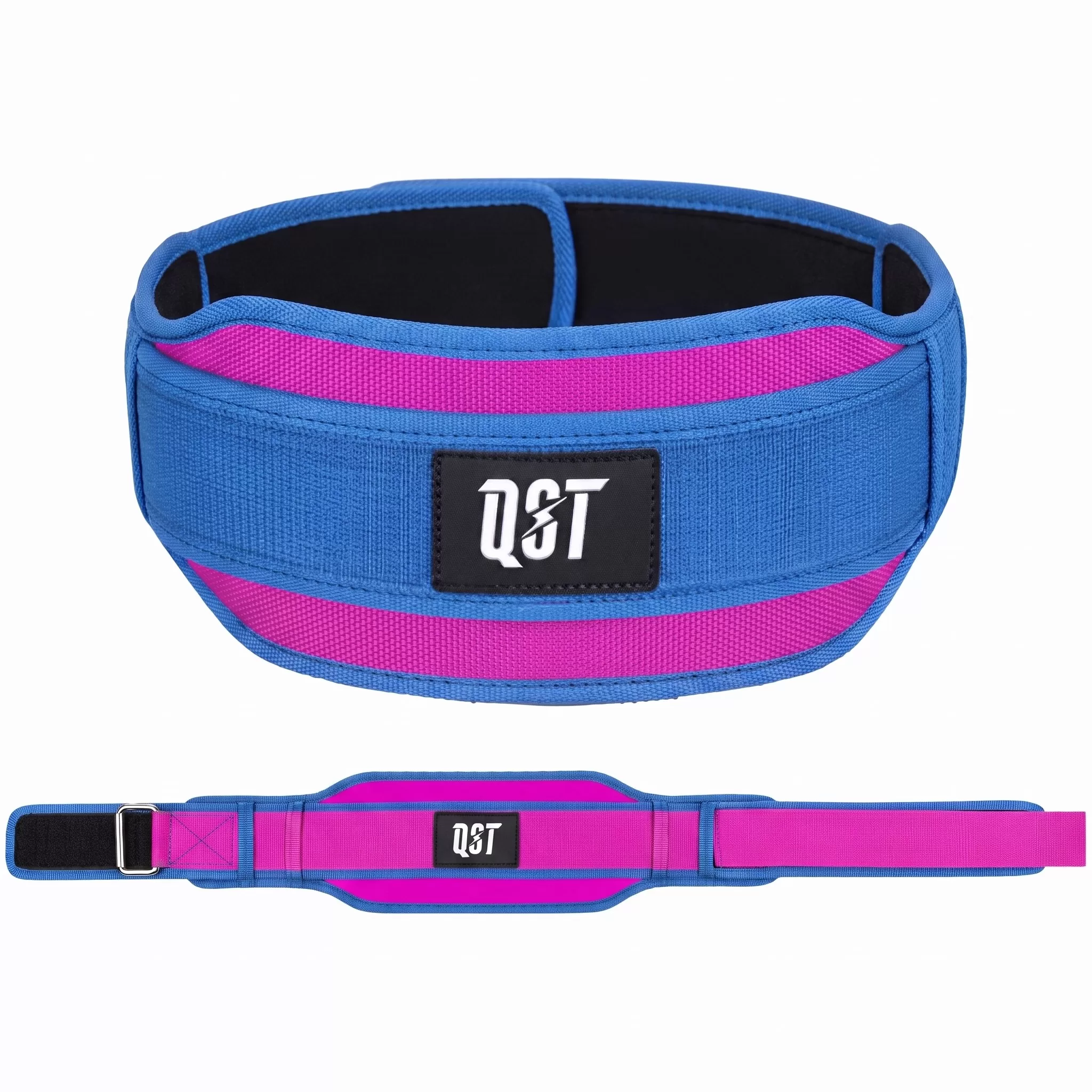 belt-3.webp Nylon Blue and Pink Weightlifting Belt - Image 1