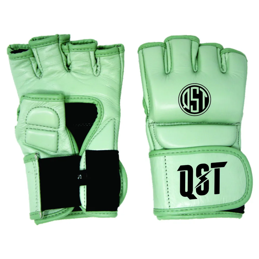mma-glove-1.jpg QST Mint Green MMA Gloves – Open Palm Grappling Gloves - Image 1