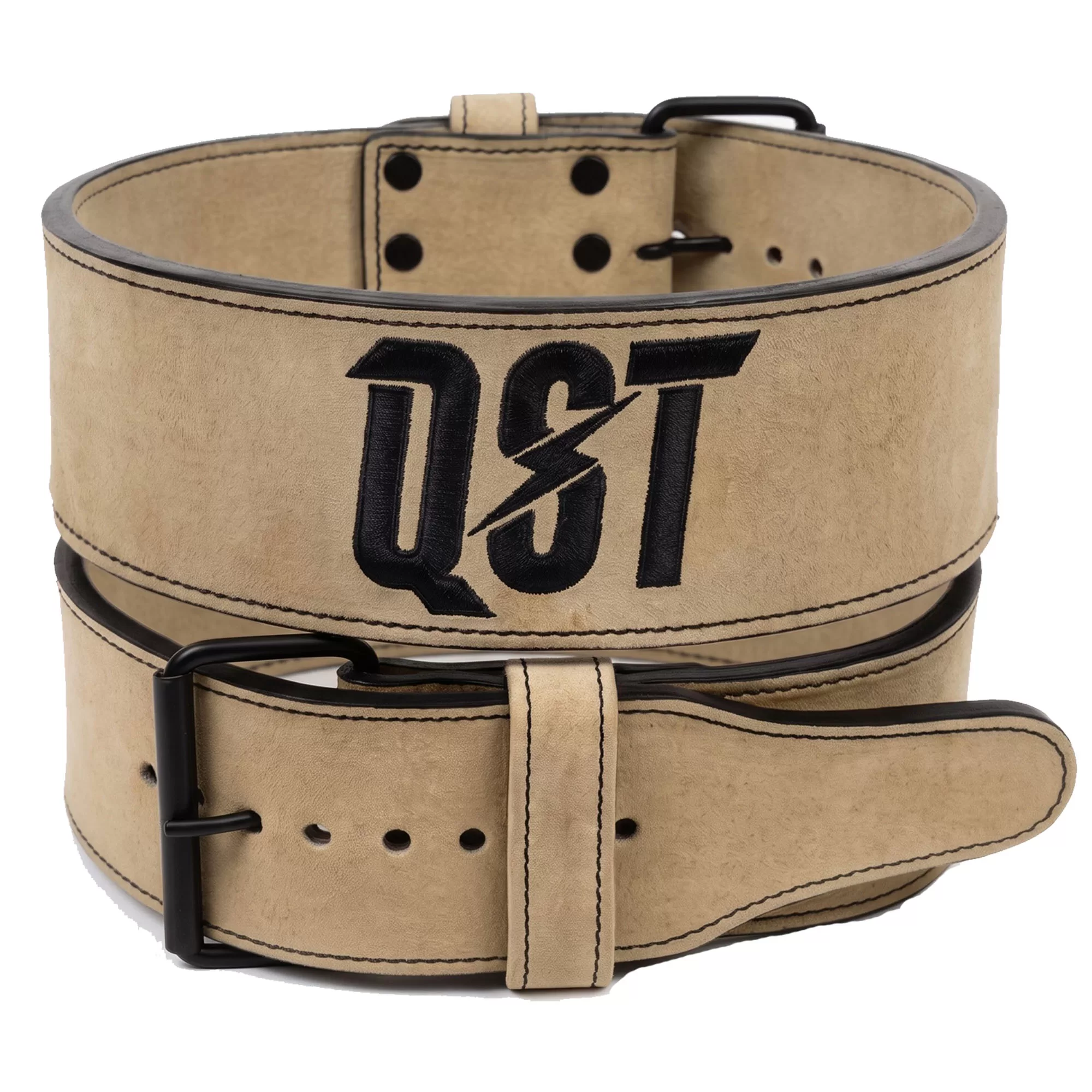 power-belt-1.webp Beige Powerlifting Double Prong Belt - Image 1