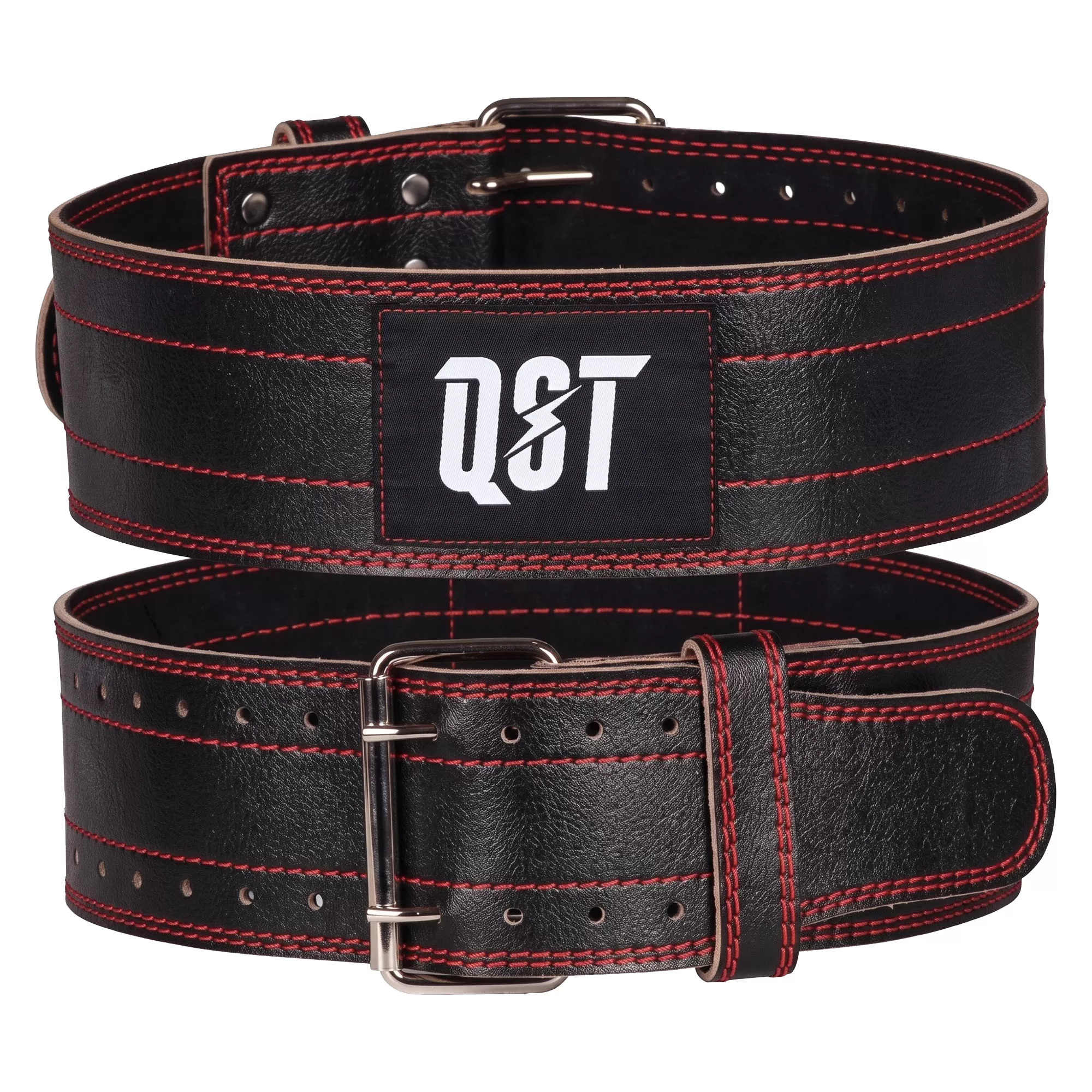 power-belt-13.webp Leather Black Powerlifting Double Prong Belt - Image 1