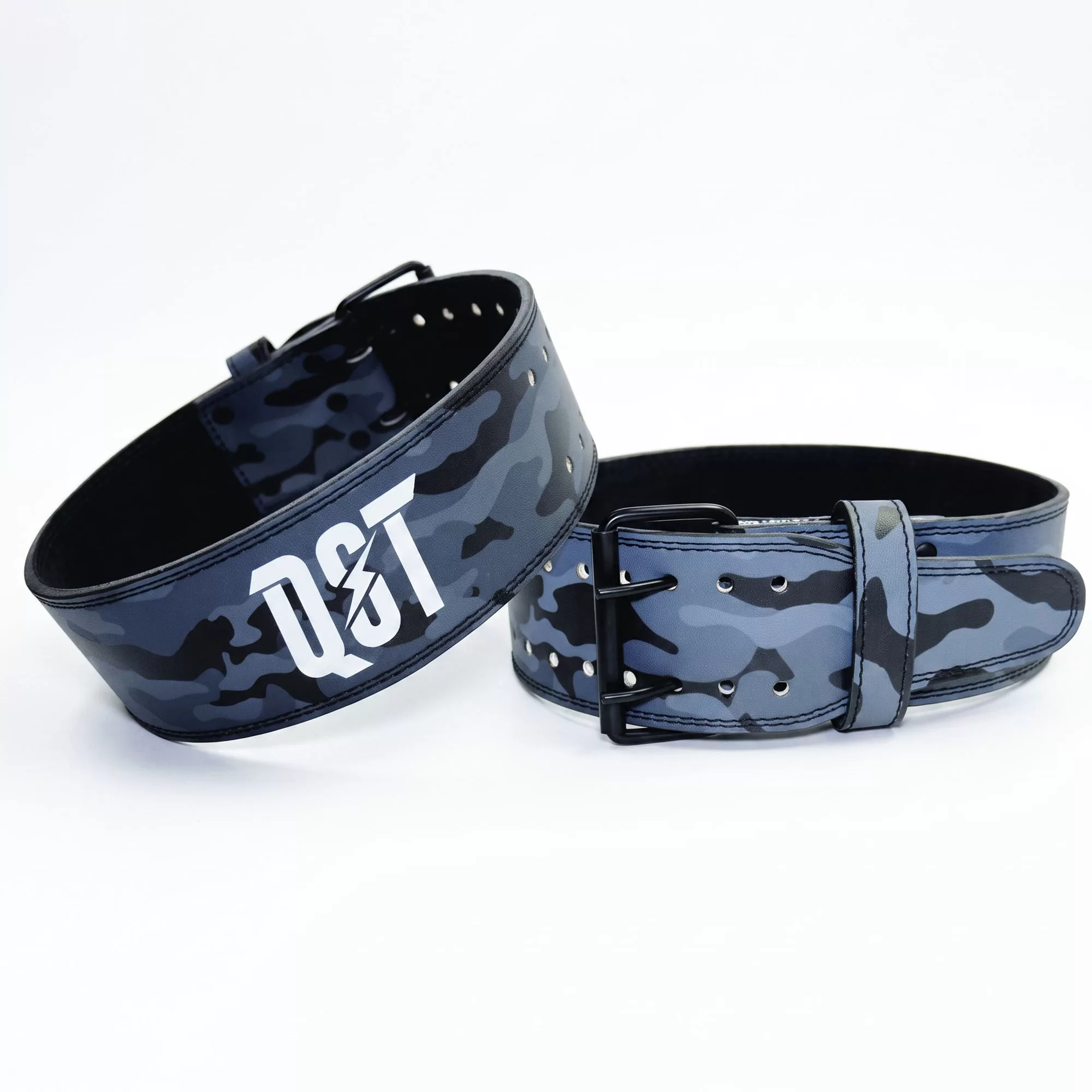 power-belt-4.webp Blue Camouflage Leather Double Prong Weightlifting Belt - Image 1